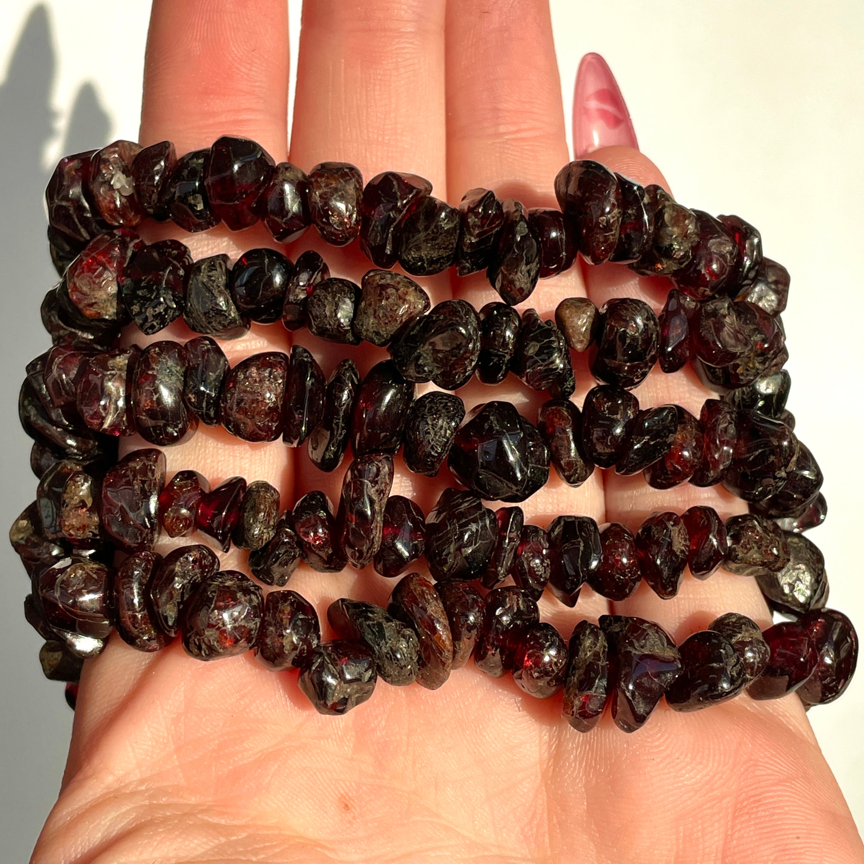 Garnet Chip Bracelet - Large Garnet Chip Bracelet - Large